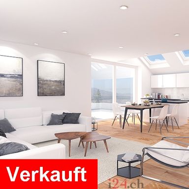 Neubau: 3 ½-Zi-Dachwohnung mit 95 m² Terrasse