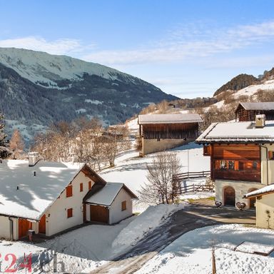 4.5 Zi-Doppelferienhaus an sonniger Südlage mit herrlichem Blick auf die Bündner Berglandschaft